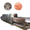 Microwave thawing equipment for prawns